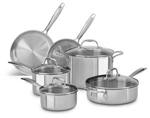 Tri-Ply Stainless Steel 10-Piece Set